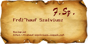 Frühauf Szalviusz névjegykártya
